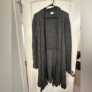 CAbi Charcoal Open-Front Cardigan